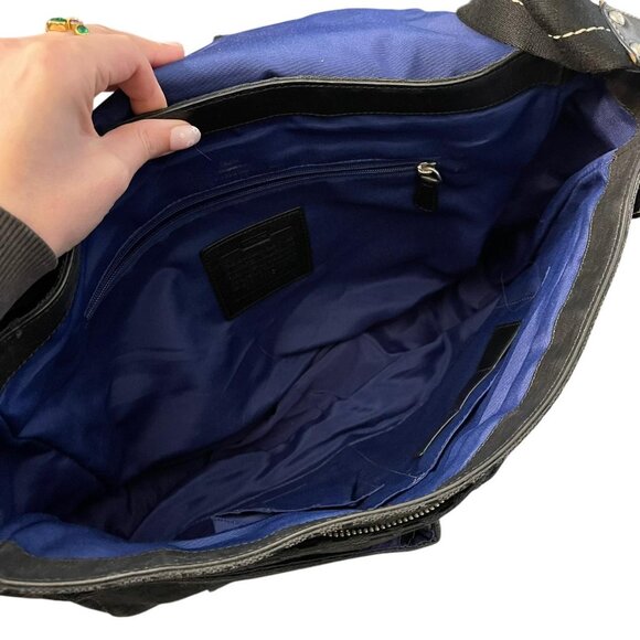 ๐ค Vintage Y2K Coach Signature Voyager Black Monogram Messenger Crossbody Bag - Picture 3 of 8